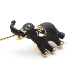 éléphant noir - broche