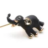 éléphant noir - broche