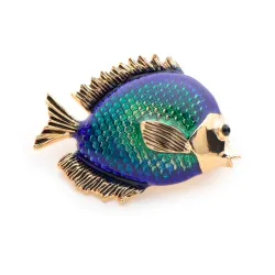 Broche pour femmes de poisson bleu