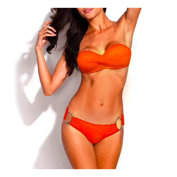Bague en métal poussoir ensemble bikini