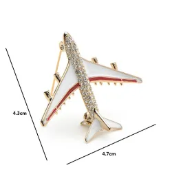 Brooch d'avion en cristal