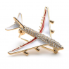 Crystal airplane broochBrooches