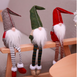 Christmas decoration long-legs sitting elf 50cmChristmas