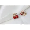 Boucles d'oreilles cerises rouges