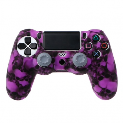 PS4 Pro Slim Controller skull silicone gamepad cover case & 2 joystick capsControllers