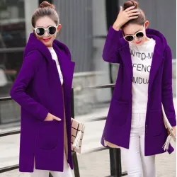 Long hooded coat fleece jacketJackets