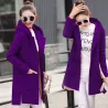 Long hooded coat fleece jacketJackets
