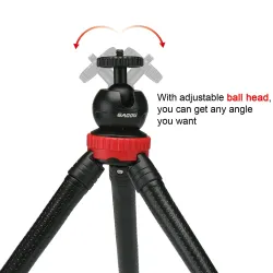 Portable flexible octopus mini trépied porte-appareil photo selfie stick
