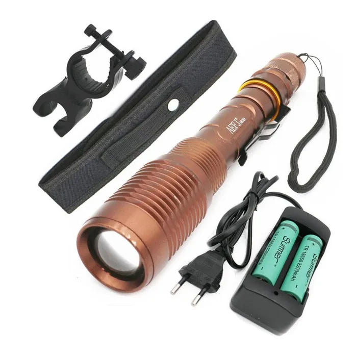 9000lm T6 L2 Led lampe de vélo de poche zoomable