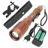 9000lm T6 L2 Led lampe de vélo de poche zoomable