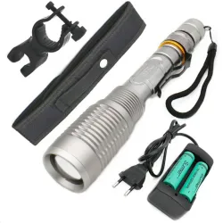 9000lm T6 L2 Led lampe de vélo de poche zoomable