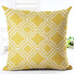 Coque d'oreiller géométrique coton 45 * 45 cm