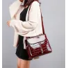 Elegant glossy leather bag set of 3 piecesSets