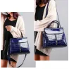 Elegant glossy leather bag set of 3 piecesSets