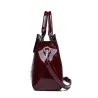 Elegant glossy leather bag set of 3 piecesSets