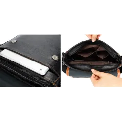 épaule en cuir véritable & sac de crossbody