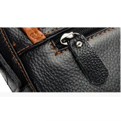 épaule en cuir véritable & sac de crossbody