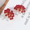 Fleur perle - petites boucles d'oreilles