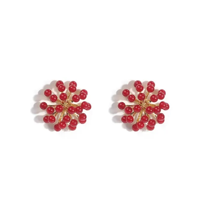 Fleur perle - petites boucles d'oreilles