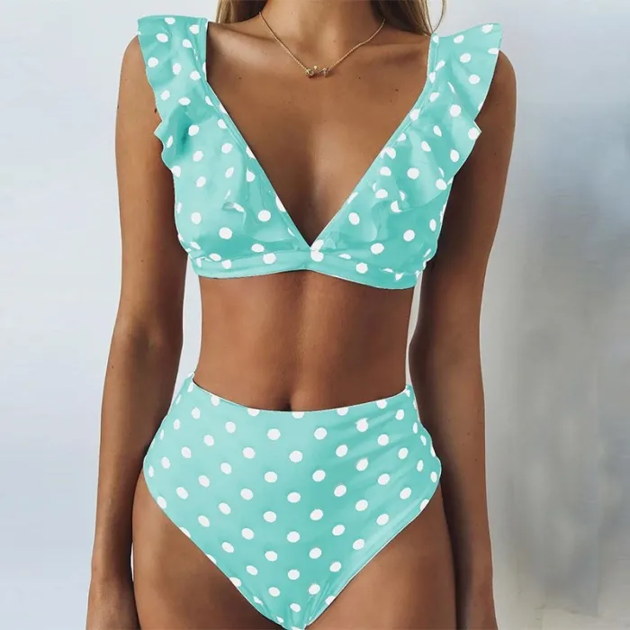High Waisted swimsuit bikini setBeachwear