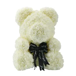 Ours rose - ours en roses infinies - 40 cm