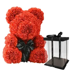 Ours rose - ours en roses infinies - 40 cm