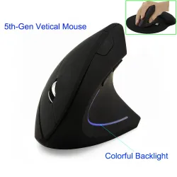 2.4G 800/1200/1600DPI souris verticale optique sans fil ergonomique et kit de pad