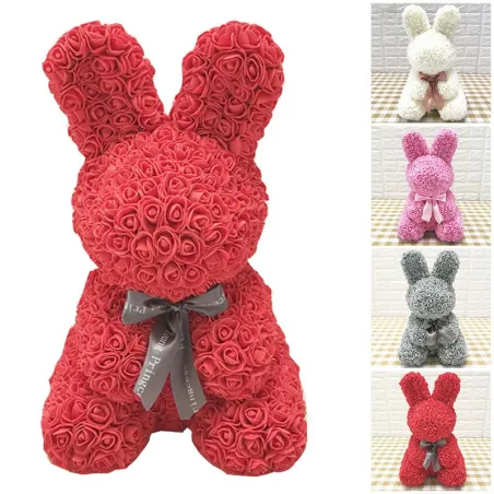 Floraison rose à l'est lapin 40 cm