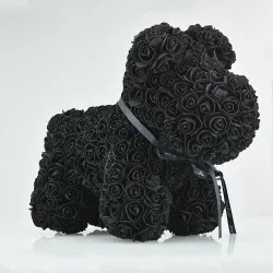 Dog made from infinity roses - 40 cmValentine's day
