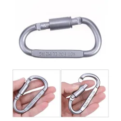 Camping carabiner crochet lock clip aluminium alliage