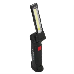 Torche LED COB - rechargeable USB - avec crochet suspendu