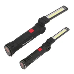 Torche LED COB - rechargeable USB - avec crochet suspendu