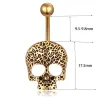 Crâne - clochette bague - piercing
