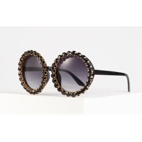 Lunettes de soleil en verre rond - UV400
