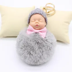 poupée de bébé dormant - porte-clés