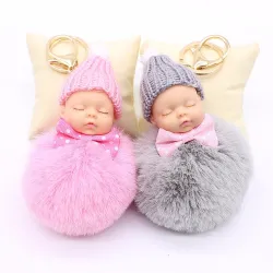 poupée de bébé dormant - porte-clés