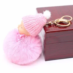 poupée de bébé dormant - porte-clés