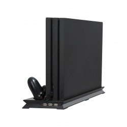 Playstation 4 Pro - support vertical - ventilateur de refroidissement - borne de recharge - USB Hub
