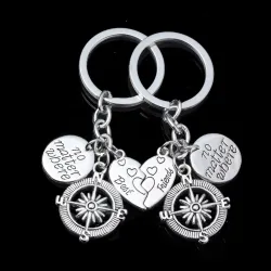 Best Friends & No Matter Where - keychain 2 pcsKeyrings
