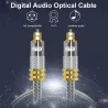 Toslink EMK - premium - câble audio optique numérique - Connecteur en or OD8.0mm Spdif - 1m - 2m - 3m - 5m