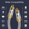 Toslink EMK - premium - câble audio optique numérique - Connecteur en or OD8.0mm Spdif - 1m - 2m - 3m - 5m