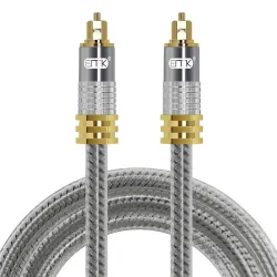 Toslink EMK - premium - câble audio optique numérique - Connecteur en or OD8.0mm Spdif - 1m - 2m - 3m - 5m