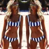 maillot de bain rayé - bikini sertie de poussoir