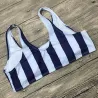 maillot de bain rayé - bikini sertie de poussoir