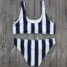 maillot de bain rayé - bikini sertie de poussoir