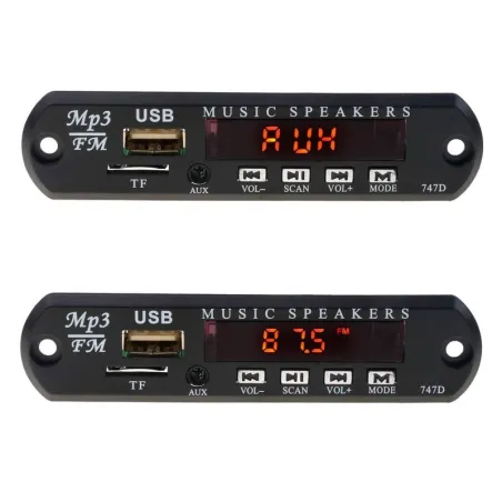 Wireless FM receiver - 5V 12V car MP3 player - audio module radio - Wma TF USB 3.5mm AUX speakersRadio