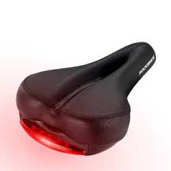 Selle de vélo avec éclairage d'avertissement