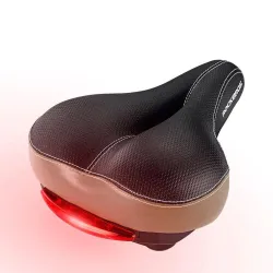 Selle de vélo avec éclairage d'avertissement