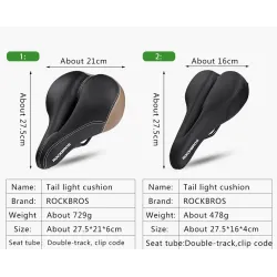 Selle de vélo avec éclairage d'avertissement