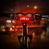 Selle de vélo avec éclairage d'avertissement